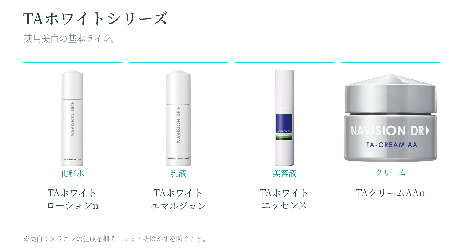 ナビジョンDR TAホワイトシリーズの製品写真