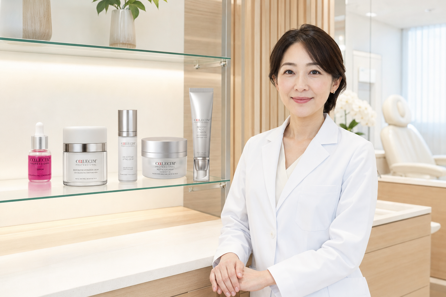 美容皮膚科のカウンセリング・ドクターズコスメの信頼感を示すイメージ