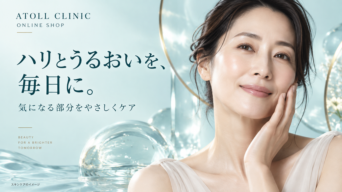 肌のハリやうるおいを意識した日々のスキンケアのイメージ