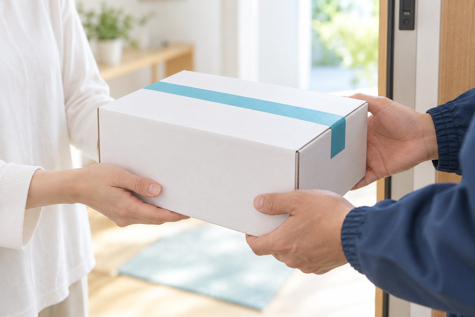 宅配便で商品を受け取るイメージ