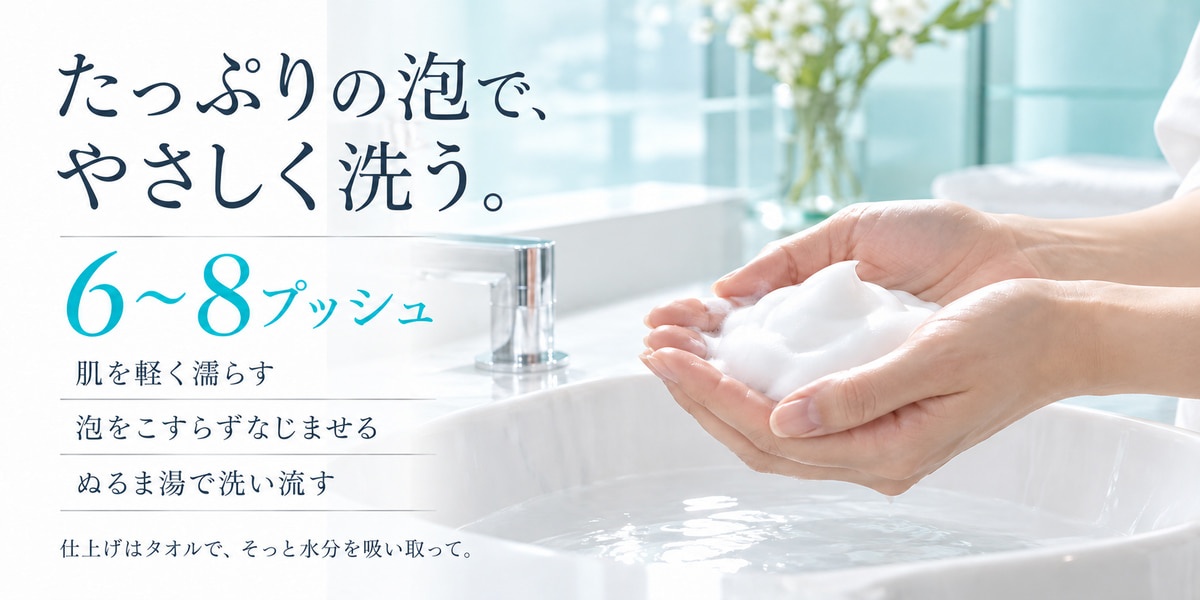 クレンジングブースターフォームの使い方4ステップ